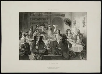 Joseph Lemercier ; Bénard et Cie estampe Un Repas de noces Nantes 1830-1887 1938.11.32 Photo