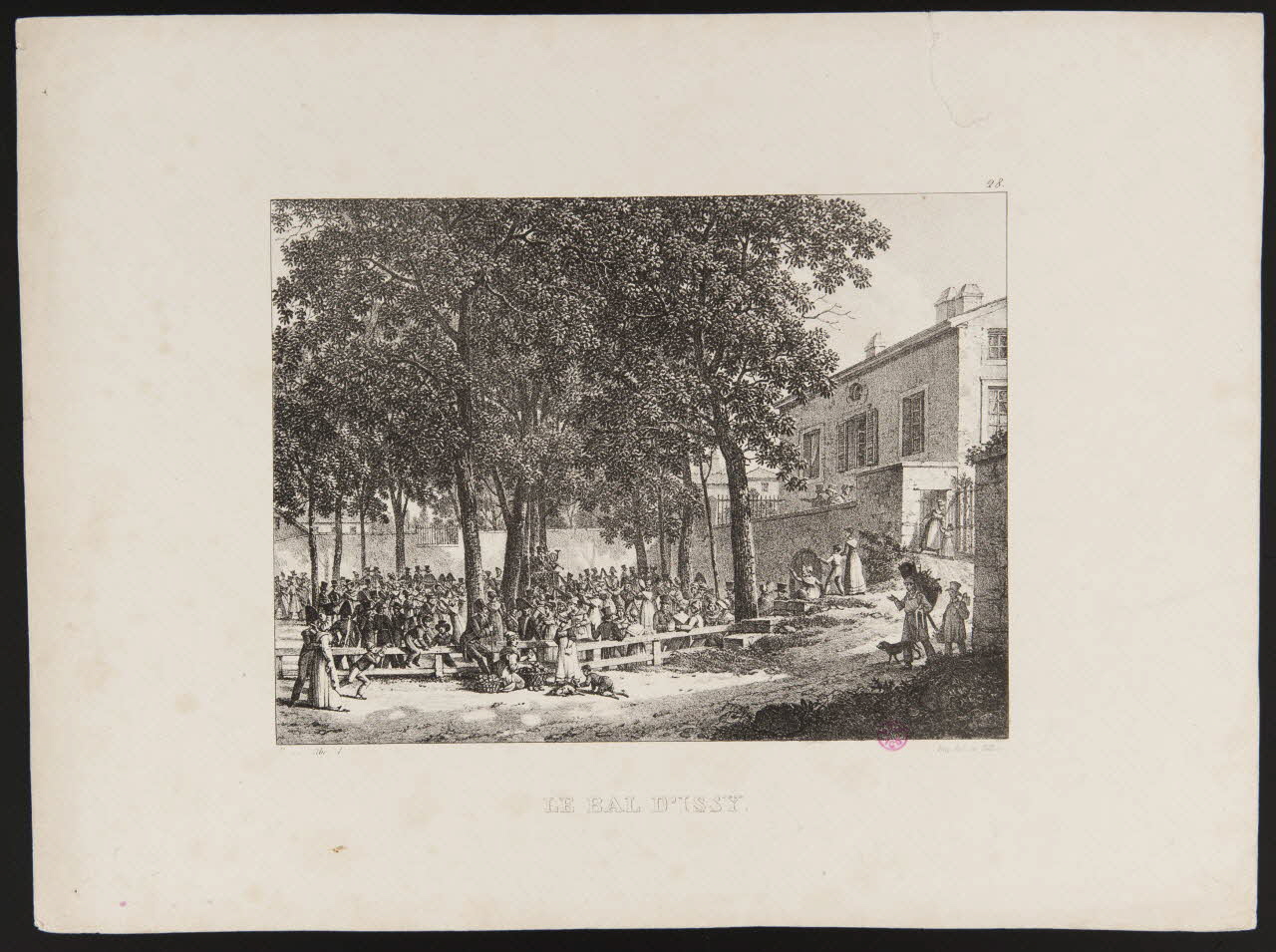 Villain ; Bacler d'Albe Louis ; Godefroy Engelmann partie d'un ensemble d'estampes LE BAL D'ISSY. Paris 1822-1824 1938.11.45 Photo