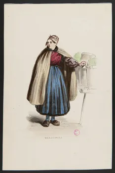 Hans ; Pauquet ; J. Ferrand partie d'un ensemble d'estampes MARAICHERE Paris 1840-1842 1938.11.7 Photo