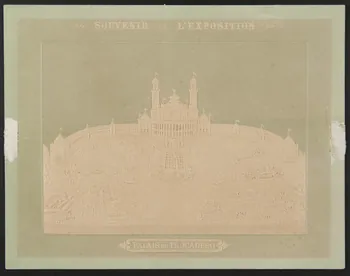 Strenz E. estampe SOUVENIR DE L'EXPOSITION  PALAIS DU TROCADERO Paris 1873-1883 1938.132.1 Photo