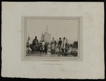 Mozin Charles Louis ; Georges J. Frey estampe LE DEBARQUEMENT. Paris 1824-1834 1938.14.10 Photo