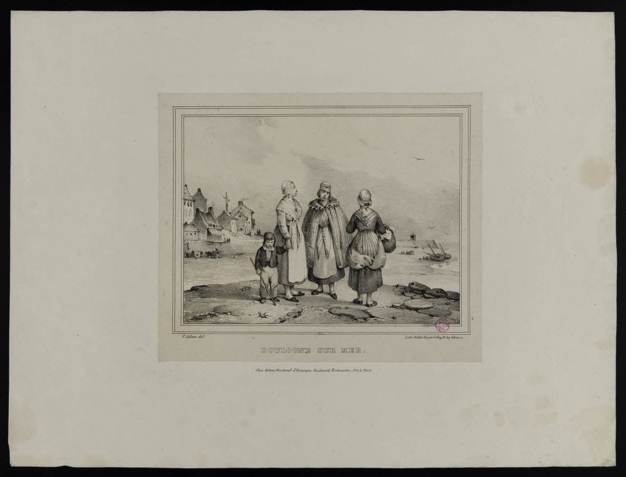 Victor Adam ; Feillet estampe BOULOGNE SUR MER. Paris 1822-1832 1938.14.12 Photo