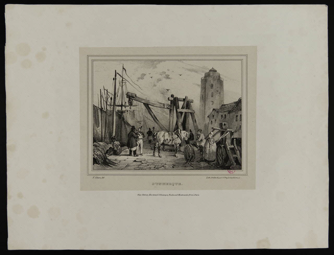 Victor Adam ; Feillet estampe DUNKERQUE. Paris 1822-1832 1938.14.13 Photo