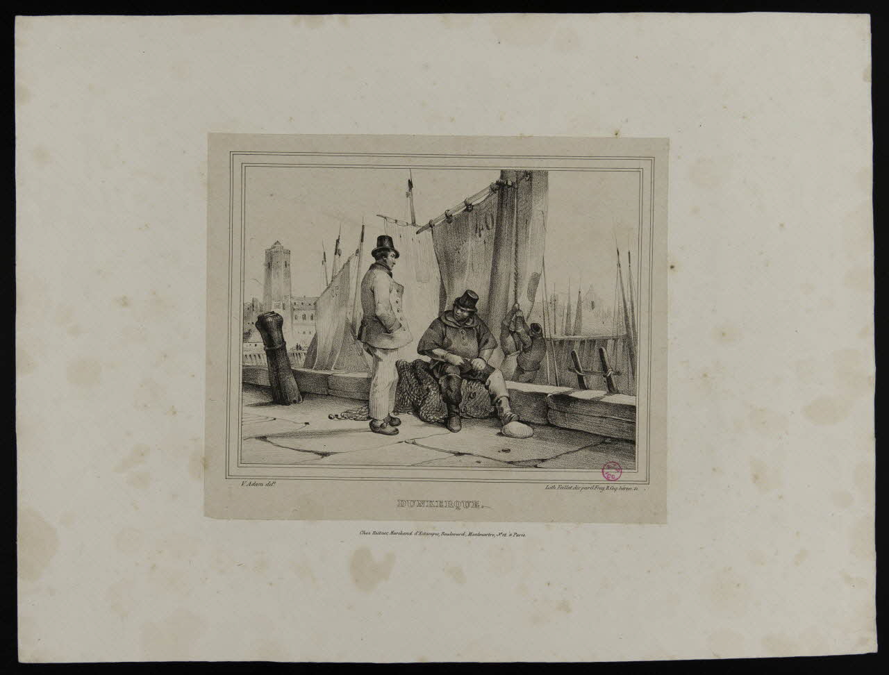 Victor Adam ; Feillet estampe DUNKERQUE. Paris 1827 1938.14.14 Photo