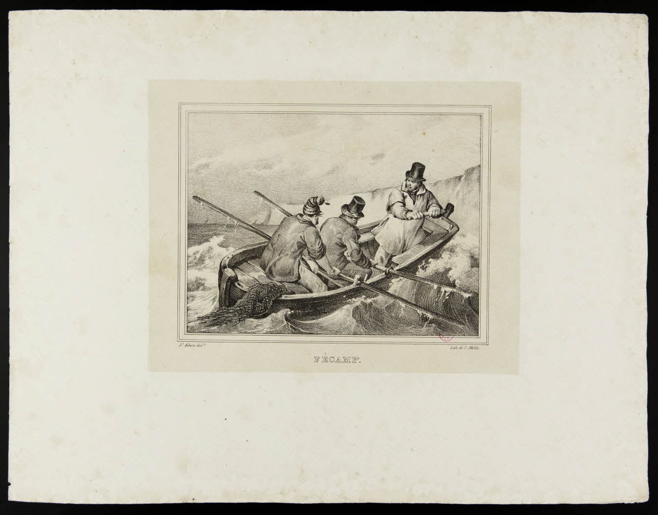 Victor Adam ; Charles C. Motte estampe FECAMP. Paris 1827 1938.14.7 Photo