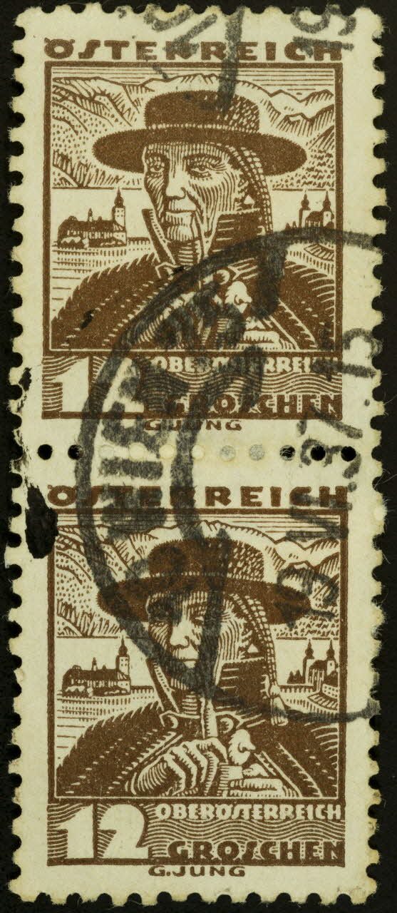 Jung G. timbre OSTERREICH  OBEROSTERREICH 1938 1938.16.12.1/2  Photo