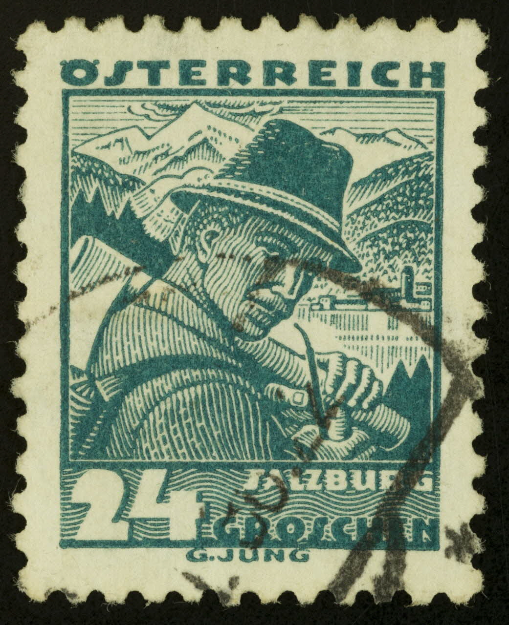 Jung G. timbre OSTERREICH  SALZBURG Autriche 1938 1938.16.14  Photo