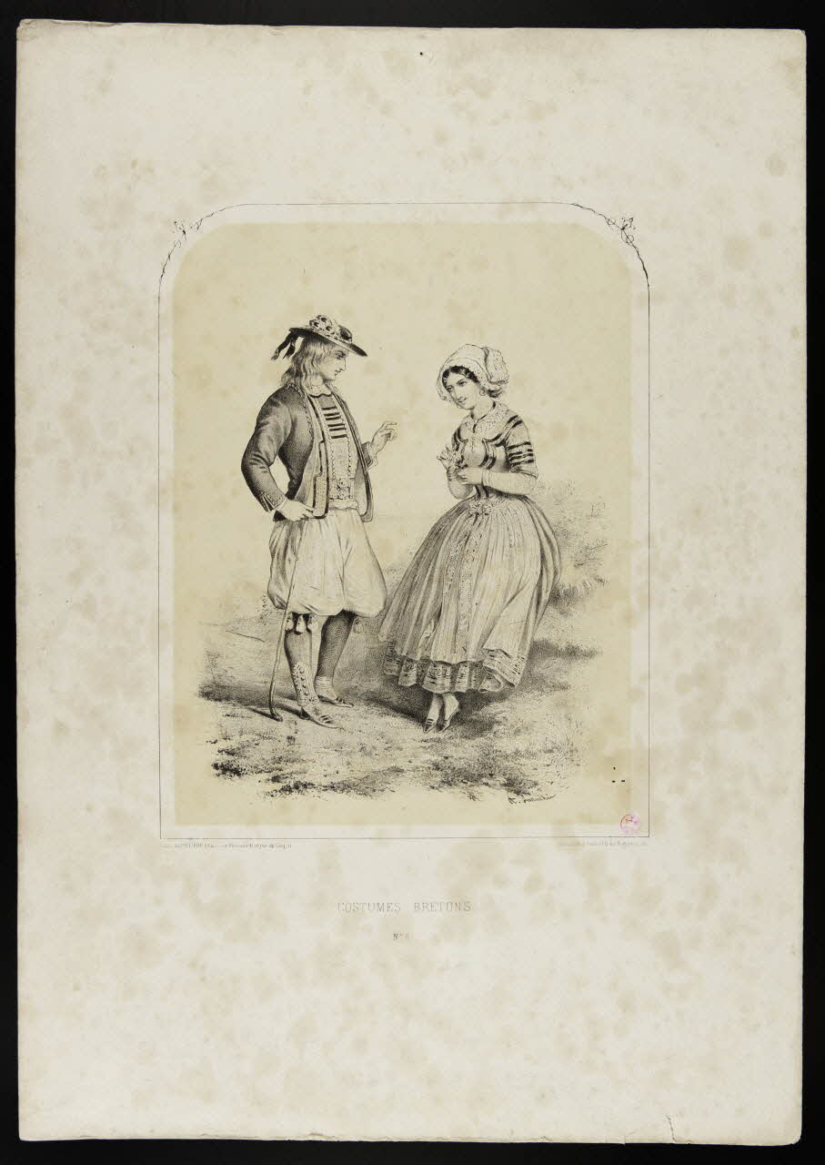 Lacauchie Alexandre ; Hautecoeur frères ; Godard estampe COSTUMES BRETONS Paris 1853-1856 1938.16.2 Photo
