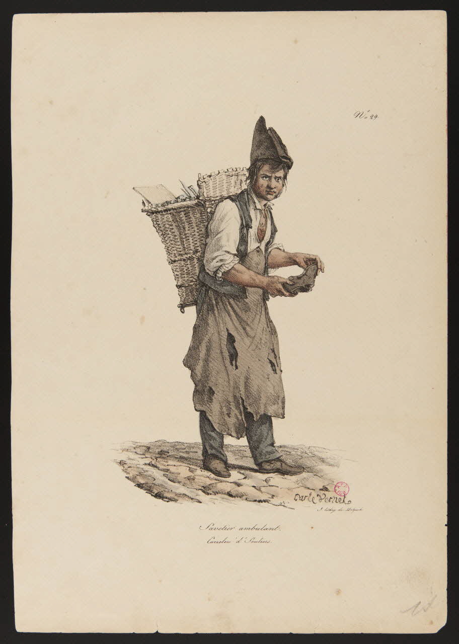 Carle Vernet ; François Delpech estampe Savatier ambulant. Paris 1775-1836 1938.22.2 Photo
