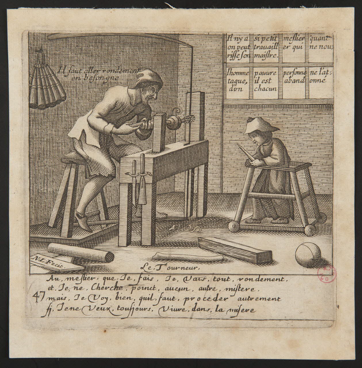 imagerie ancienne Le Tourneur Paris 1650 1938.22.5 Photo