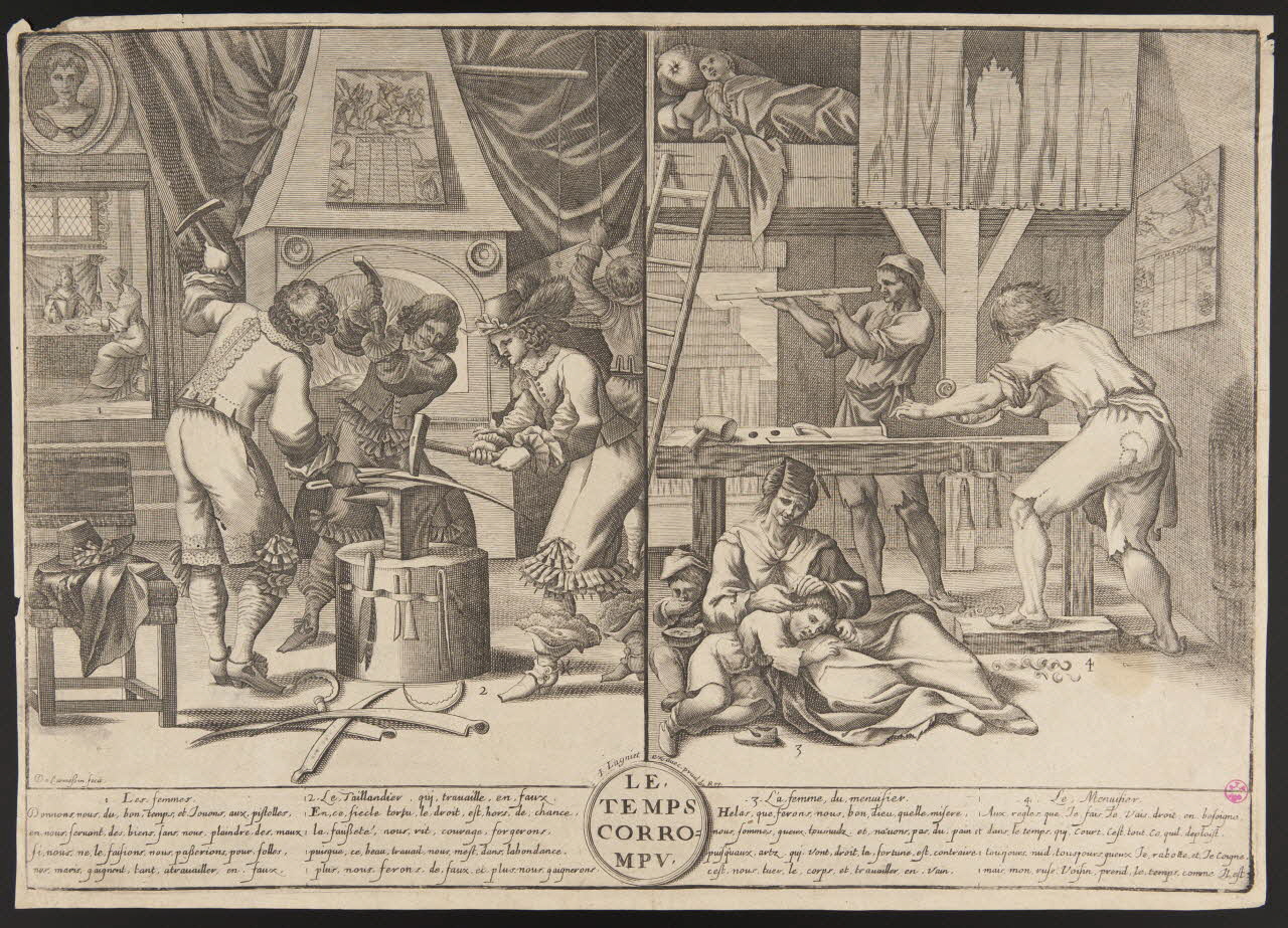 Lagniet imagerie ancienne Le temps corrompu Paris 1650 1938.22.7 Photo