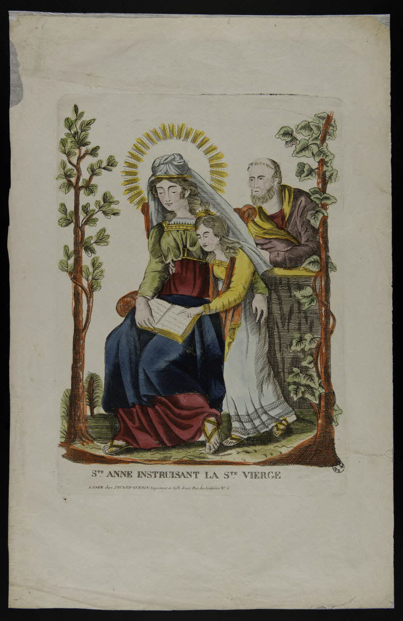 Alphonse Picard ; Jean-François Picard ; Guérin M estampe STE. ANNE INSTRUISANT LA STE VIERGE Caen 1809-1831 1938.25.104 Photo