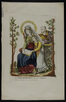 Alphonse Picard ; Jean-François Picard ; Guérin M estampe STE. ANNE INSTRUISANT LA STE VIERGE Caen 1809-1831 1938.25.104 Photo