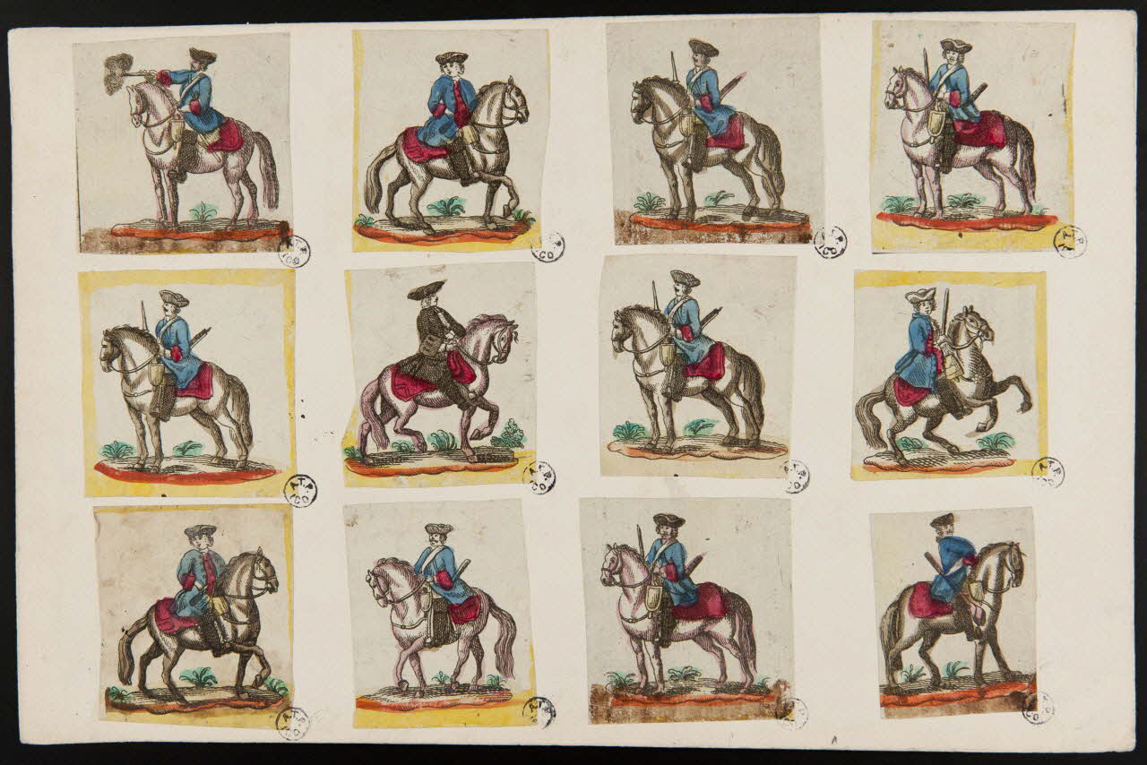 frise Militaires à cheval du XVIIIe siècle France 1750-1790 1938.25.109 Photo