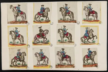 frise Militaires à cheval du XVIIIe siècle France 1750-1790 1938.25.109  Photo