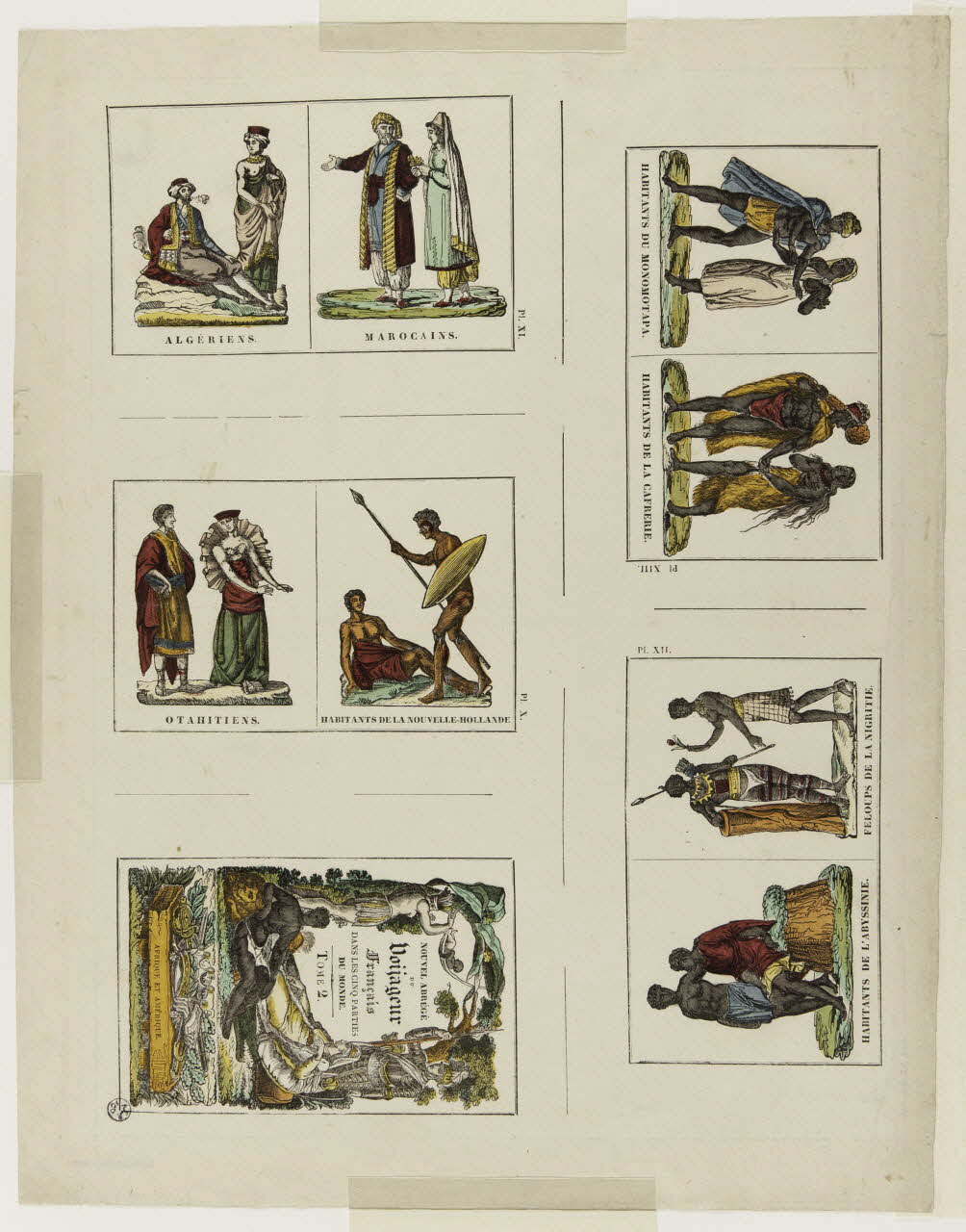 suite de figures NOUVEL ABREGE  DU  Voijageur  Français  DANS LES CINQ PARTIES  DU MONDE.  TOME 2  AFRIQUE ET AMERIQUE. 1938.25.116 Photo