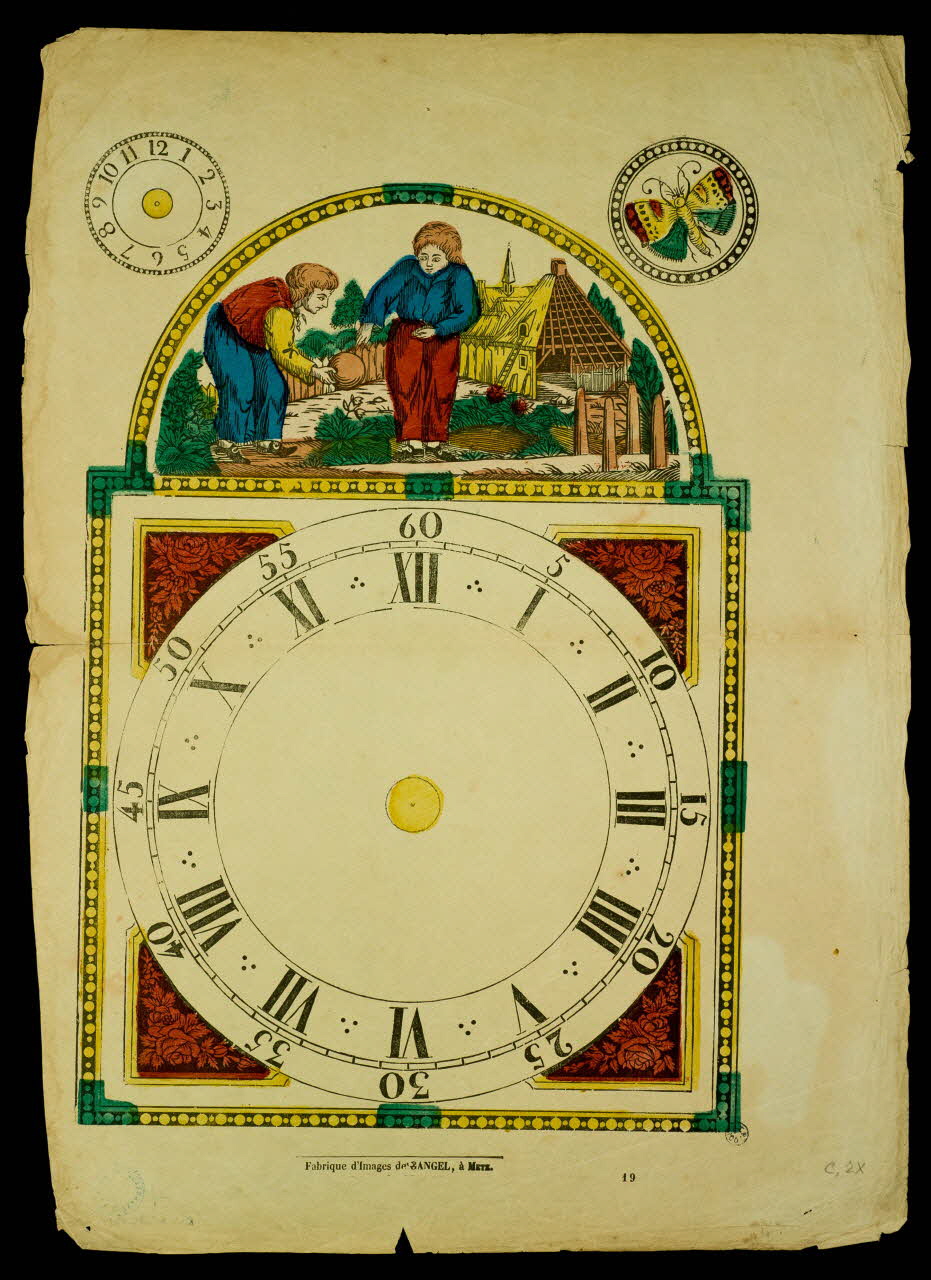 Charles Nicolas Gangel cadran d'horloge Horloge Metz 1852-1858 1938.25.121 Photo