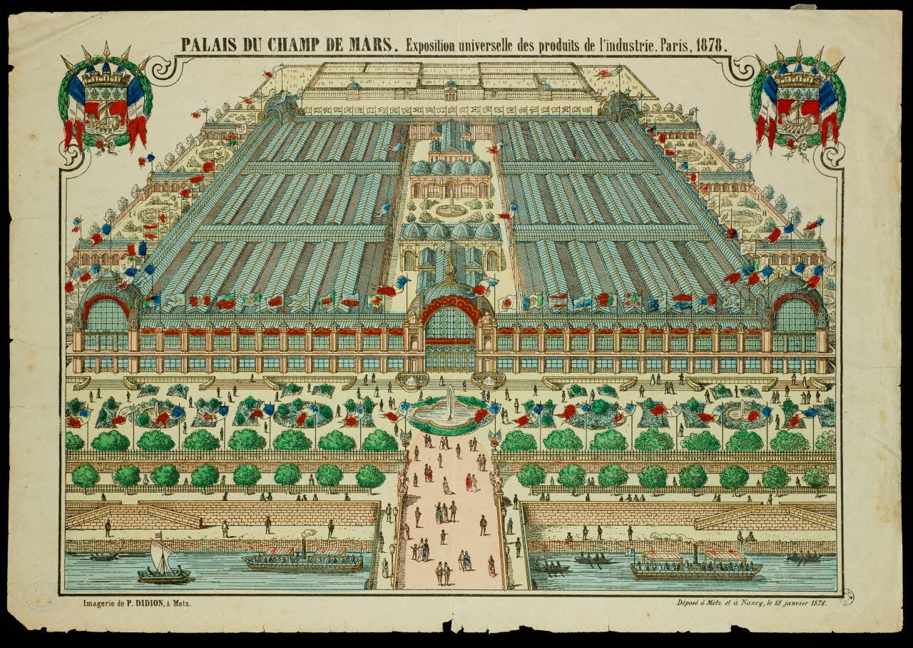 Paulin Didion partie d'un ensemble d'estampes PALAIS DU CHAMP DE MARS. Exposition universelle des produits de l'industrie. Paris, 1878. Metz 1878 1938.25.123 Photo