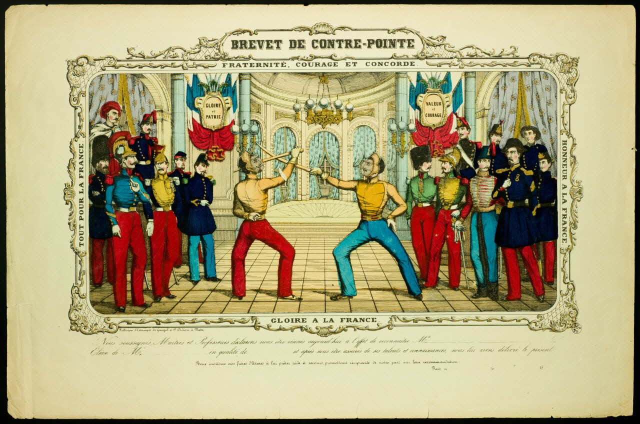 Gangel et Didion brevet BREVET DE CONTRE-POINTE Metz 1858-1868 1938.25.125 Photo