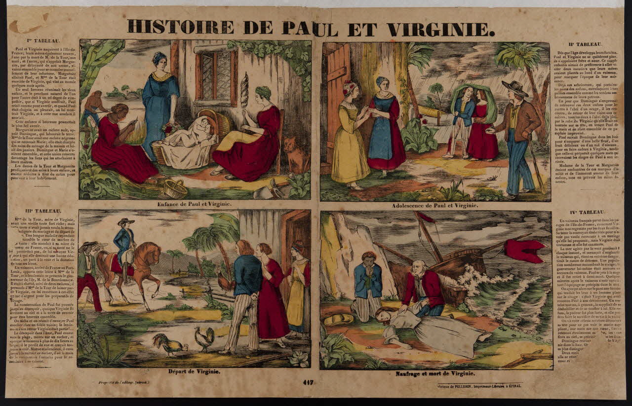Pellerin séquence (2x2) HISTOIRE DE PAUL ET VIRGINIE. Lorraine, France 1938 1938.25.13 Photo