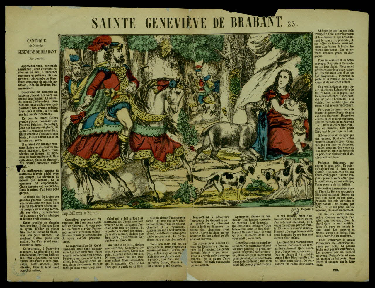 Maurin Charles ; Pacher ; Pellerin estampe SAINTE GENEVIEVE DE BRABANT. 23. Lorraine, France 1859-1938 1938.25.14 Photo