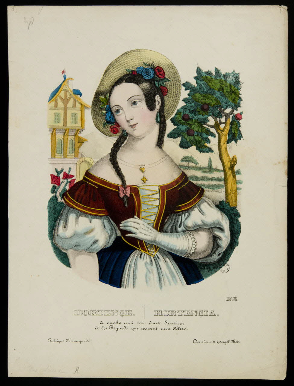 Dembour et Gangel partie d'un ensemble d'estampes HORTENCE. Metz 1840-1852 1938.25.147 Photo
