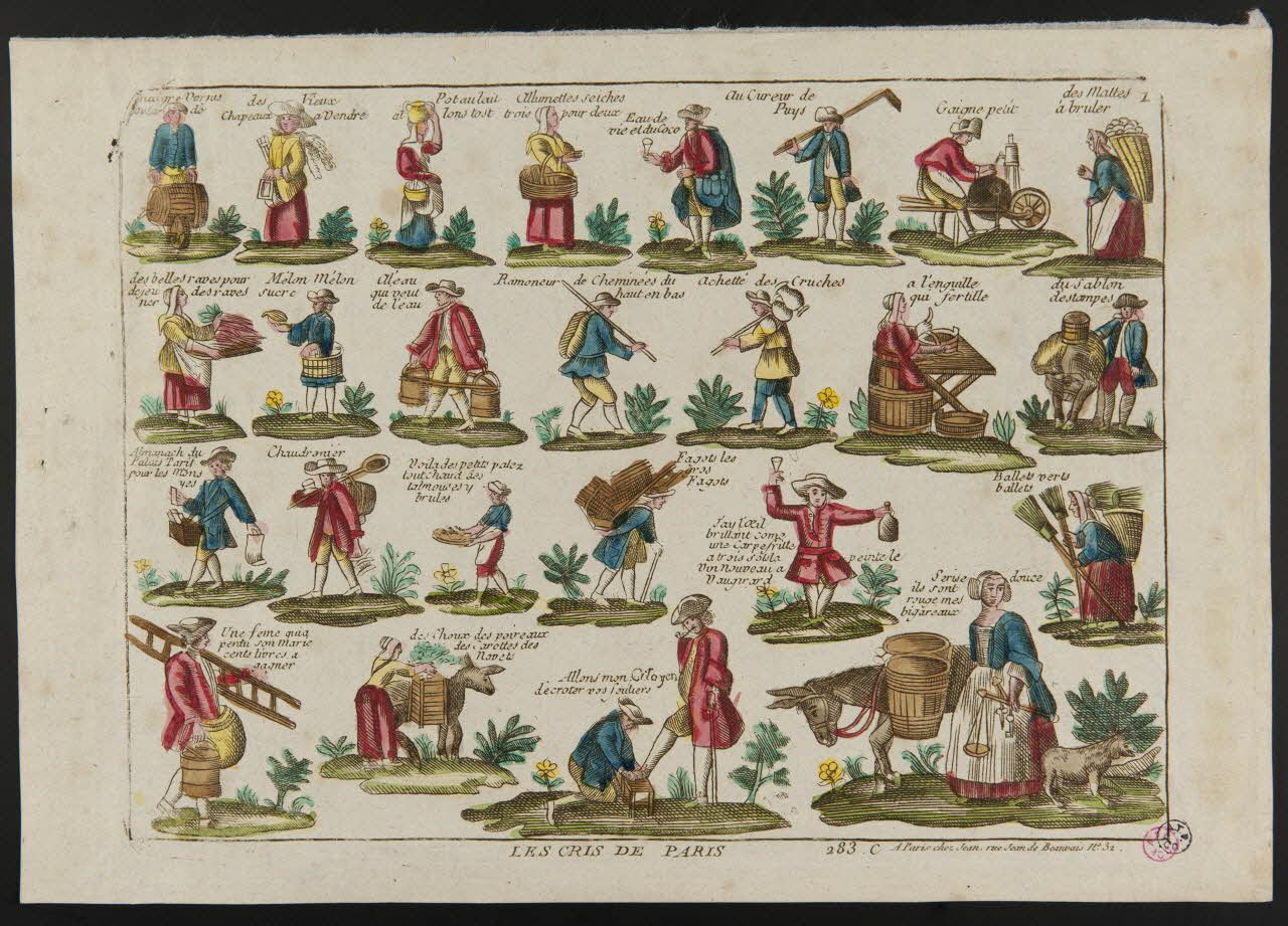 Jean estampe LES CRIS DE PARIS Paris 1793-1802 1938.25.154 Photo