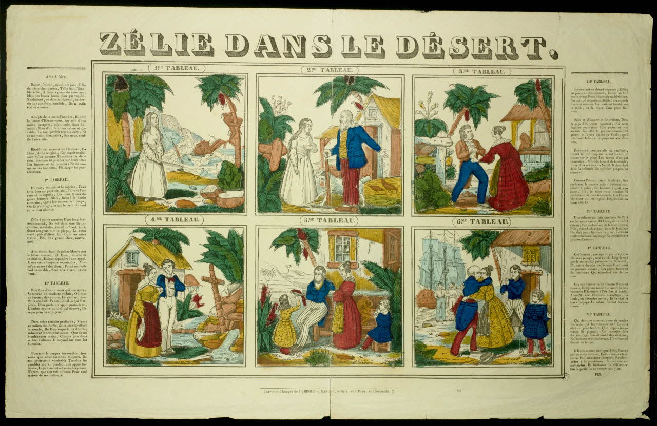 Dembour et Gangel estampe ZELIE DANS LE DESERT. Metz 1840-1852 1938.25.17 Photo