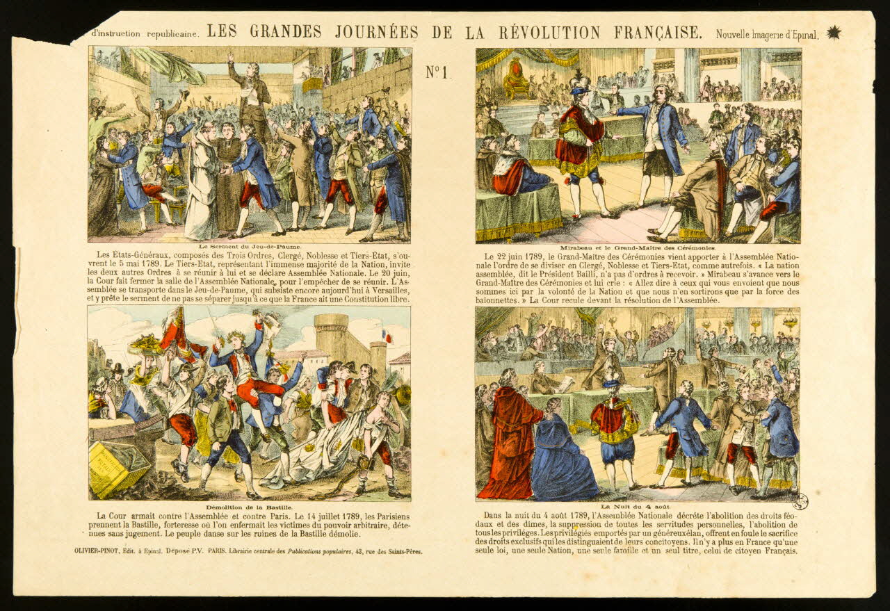 Jean-Charles Olivier-Pinot ; François-Charles Pinot suite de scènes LES GRANDES JOURNEES DE LA REVOLUTION FRANCAISE. Lorraine, France 1875-1888 1938.25.19 Photo