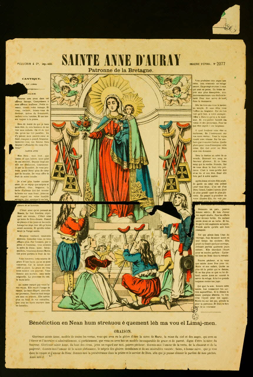 Pellerin SAINTE ANNE D'AURAY  Patronne de la Bretagne. Lorraine, France 1938 1938.25.2 Photo