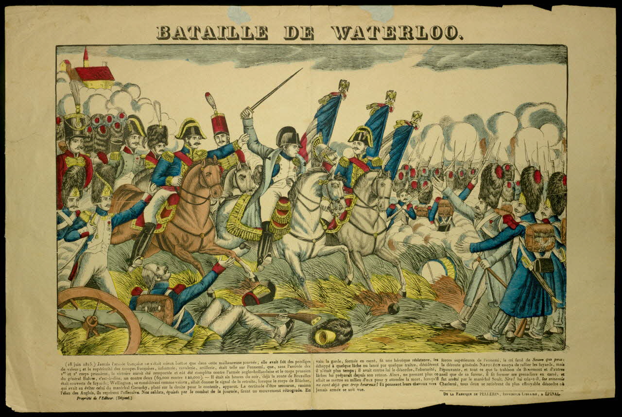 François Georgin ; Pellerin estampe BATAILLE DE WATERLOO Lorraine, France 1835-1938 1938.25.22 Photo