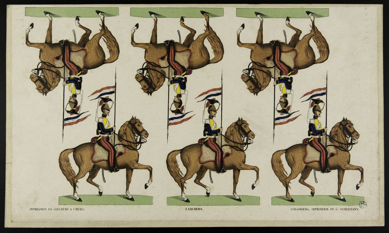 Henri Rodolphe Gustave Silberman suite de figures (3x2) LANCIERS Alsace, France 1870-1872 1938.25.37 Photo
