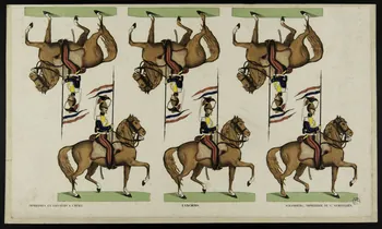 Henri Rodolphe Gustave Silberman suite de figures (3x2) LANCIERS Alsace, France 1870-1872 1938.25.37 Photo