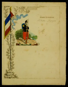 Félix papier à lettre REGIMENT D'INFANTERIE Paris 1938 1938.25.51  Photo