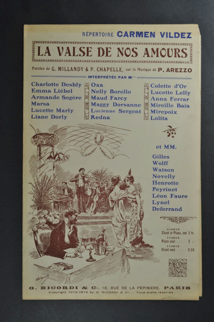 chanson petit format 1967.178.20 Photo Mucem