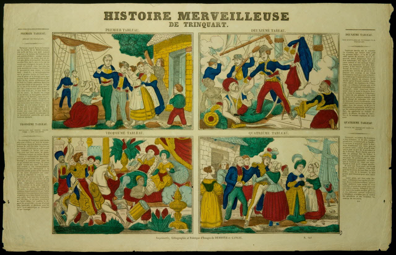 Dembour et Gangel suite de scènes (2x2) HISTOIRE MERVEILLEUSE  DE TRINQUART. Metz 1840-1852 1938.25.61 Photo