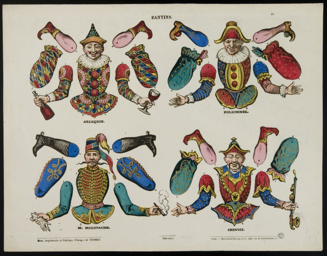 Léonce Schérer ; Thomas ; Guérin-Muller et Cie suite de figures (2x2) PANTINS. Metz 1865-1872 1938.25.65 Photo