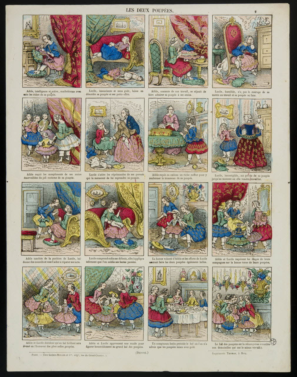 Léonce Schérer ; Thomas ; Guérin-Muller et Cie séquence (4x4) LES DEUX POUPEES. Metz 1865-1876 1938.25.75 Photo