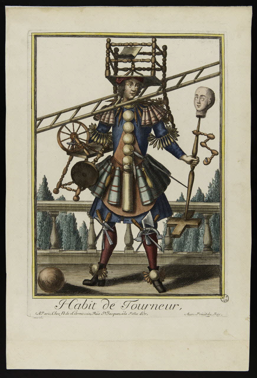 L'armessin Nicolas de imagerie ancienne Habit de Tourneur Paris 1650-1725 1938.26.1 Photo