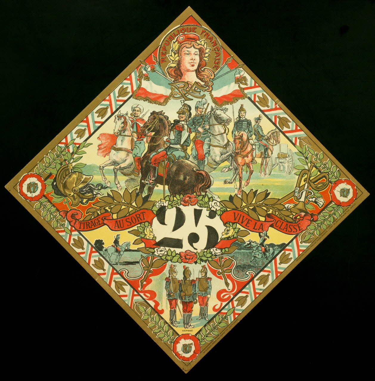 Gueneux et Robert ; Lémé numéro de conscrit TIRAGE AU SORT VIVE LA CLASSE Nantes 1918 1938.27.15 Photo