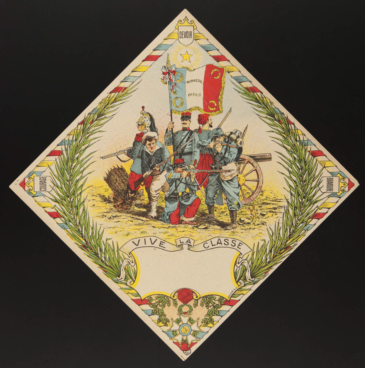 numéro de conscrit VIVE LA CLASSE. France 1900-1914 1938.27.18 Photo