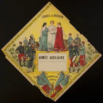 numéro de conscrit CONSEIL DE REVISION  ARMEE AUXILIAIRE  HONNEUR  PATRIE France 1938 1938.27.33 Photo