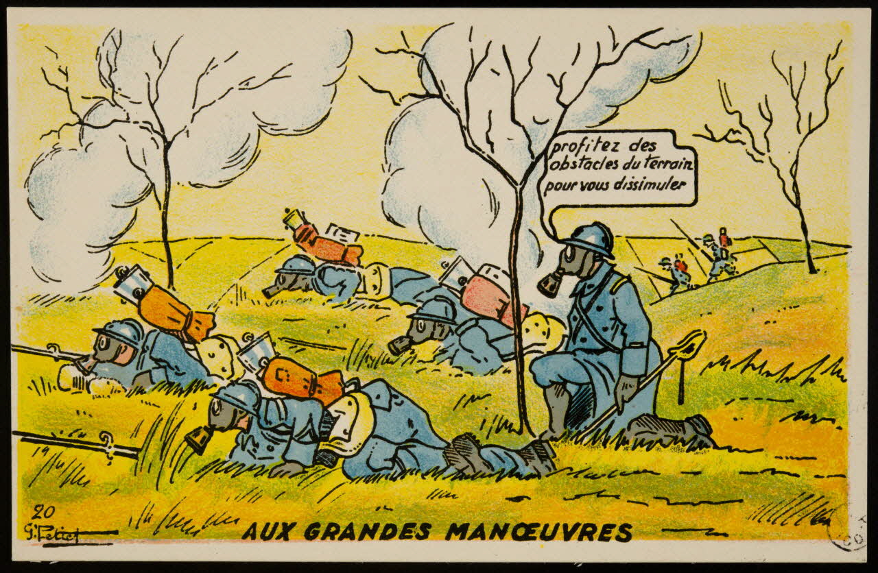 Petiet G. ; Artaud G. ; Editions Gaby carte postale AUX GRANDES MANOEUVRES Nantes 1938 1938.35.3 Photo