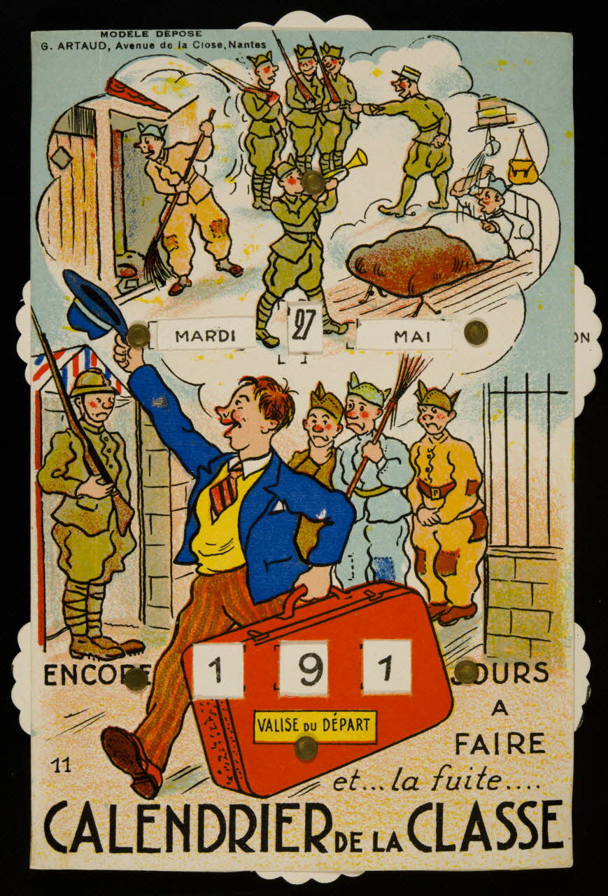 Artaud G. carte postale CALENDRIER DE LA CLASSE Nantes 1938 1938.35.5 Photo