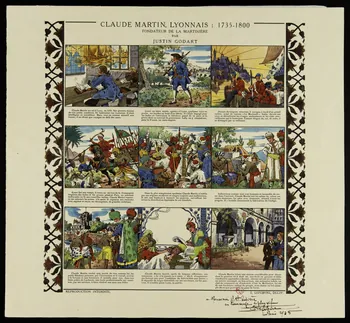 Eugène Lefèbvre suite de scènes (3x3) CLAUDE MARTIN, LYONNAIS : 1735-1800  FONDATEUR DE LA MARTINIERE 1938 1938.5.8.1 Photo
