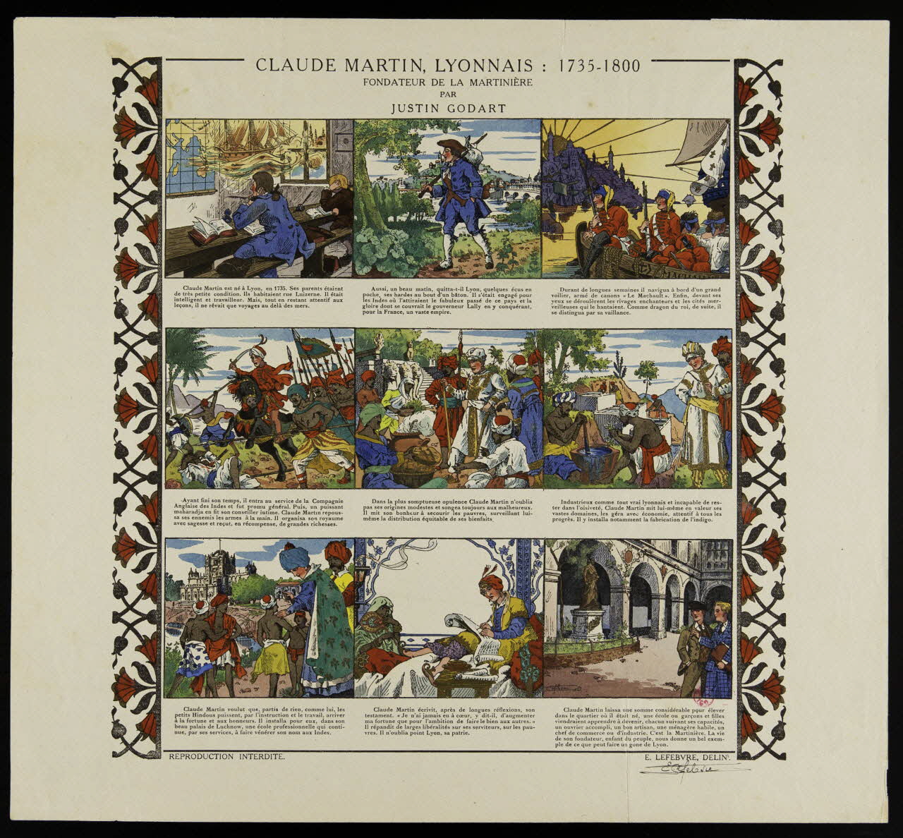 estampe CLAUDE MARTIN, LYONNAIS : 1735-1800  FONDATEUR DE LA MARTINIERE 1938.5.8.2 Photo