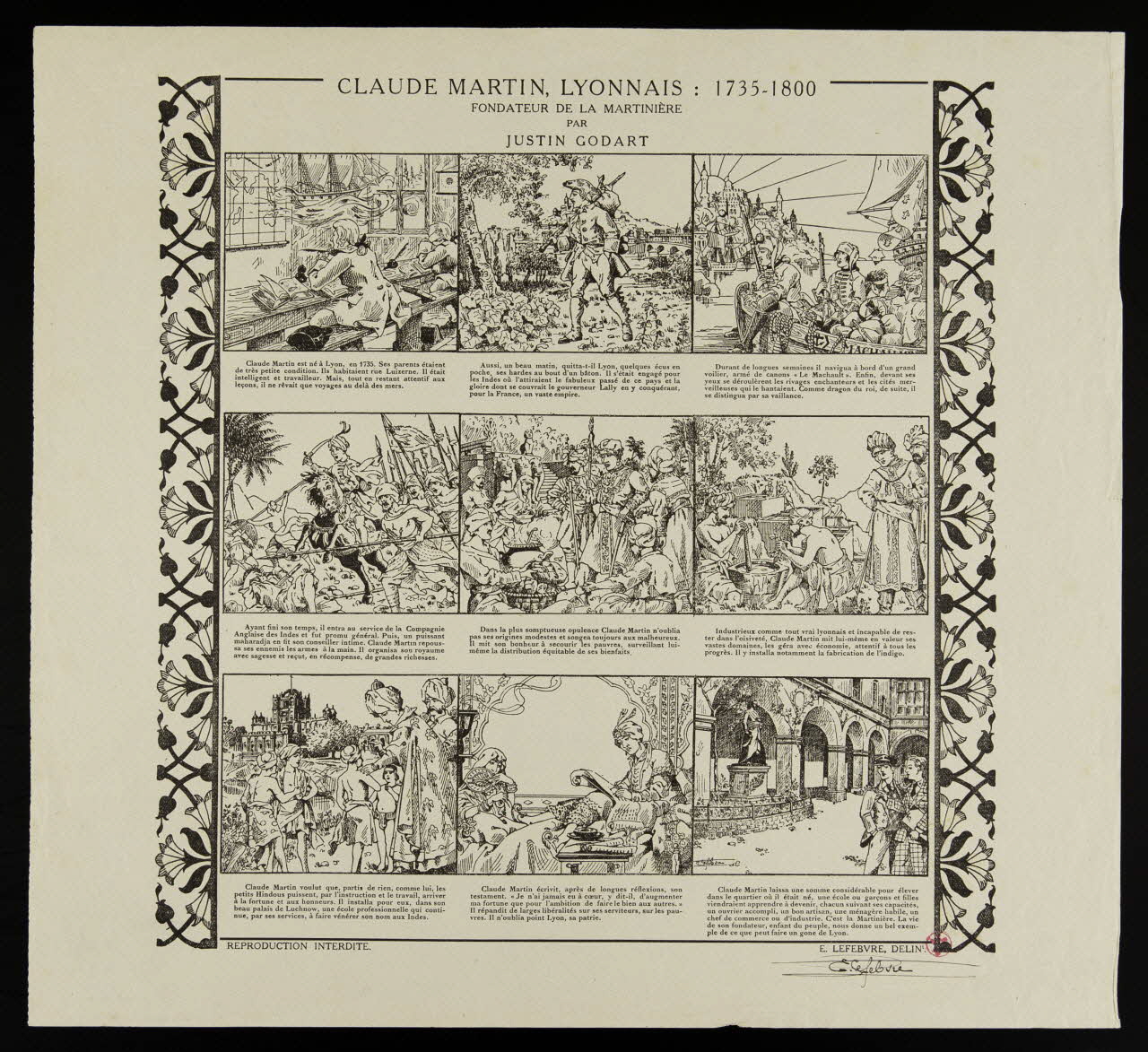 estampe CLAUDE MARTIN, LYONNAIS : 1735-1800  FONDATEUR DE LA MARTINIERE 1938.5.9.2 Photo