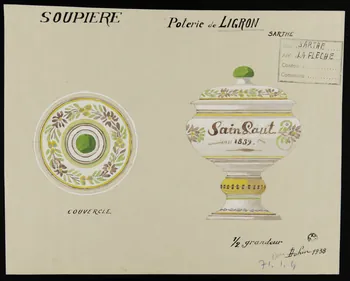 Dohin dessin SOUPIERE  Poterie de LIGRON  SARTHE 1938 1938.6.1  Photo