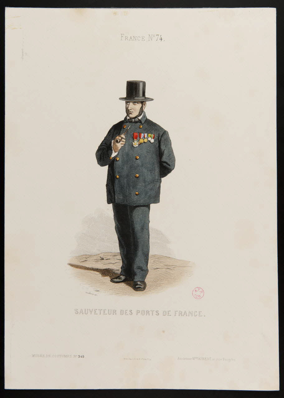 Geoffroy ; Moine ; Ancienne Maison Aubert partie d'un ensemble d'estampes SAUVETEUR DES PORTS DE FRANCE. Paris 1850-1863 1938.6.10 Photo
