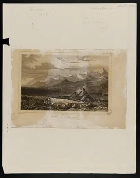 Dureau Louis ; Louis-Désiré Thiénon ; Tessier Alexandre (imprimeur, li estampe FRANCE (ETAT PHYSIQUE) .  Volcans de l'Auvergne Paris 1820-1830 1938.6.109 Photo